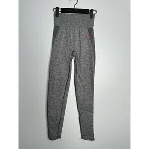 Gym Shark Women's Heathered Light + Dark Gray Seamless High Rise Leggings Size S